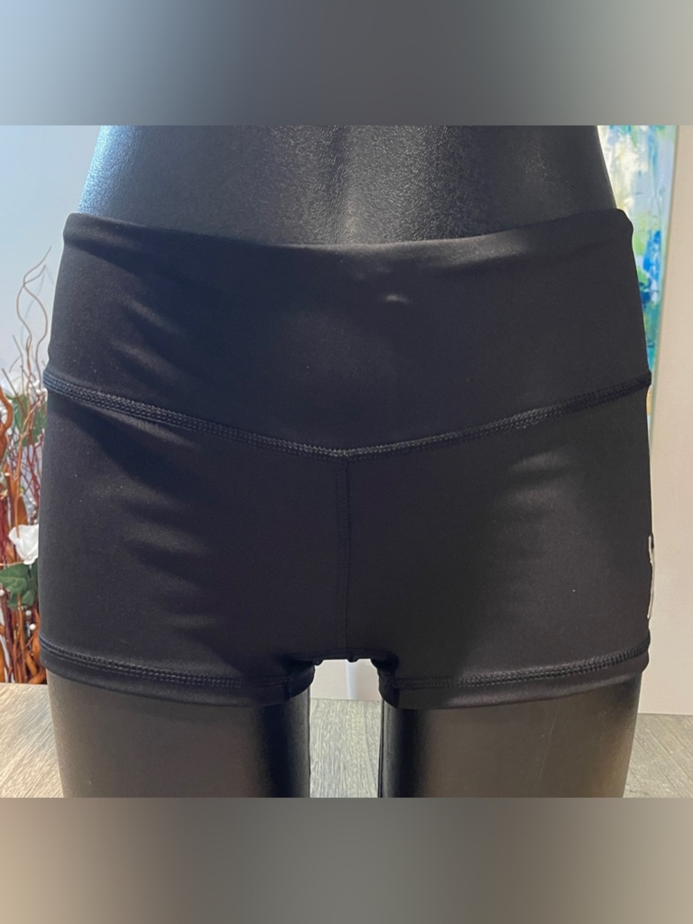 By Sylvester Stallone, Wmn’s Black Bike Shorts - High-Waist Sport Short, Size Sm